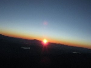 Sunrise over California